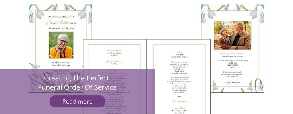 Creating the perfect funeral order of service blog